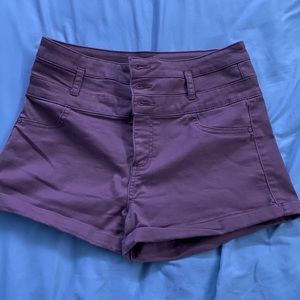 tinseltown high wasted rose gold shorts